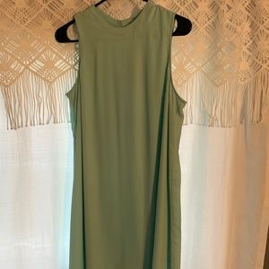 DR2 Mint Pleatback Hi Low Dress